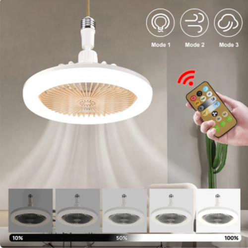 Bombillo Led 3 Luces Con Ventilador